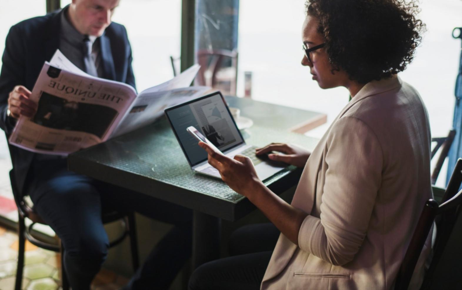 Organized workspace with financial documents and planning tools